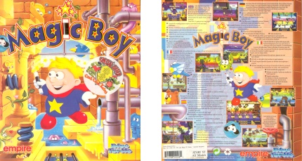 [Photo: Magic Boy box front and rear artwork]