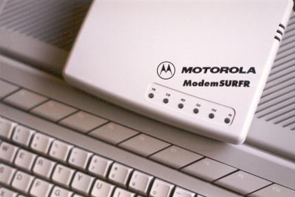 [Photo: Modem with 520STFM]