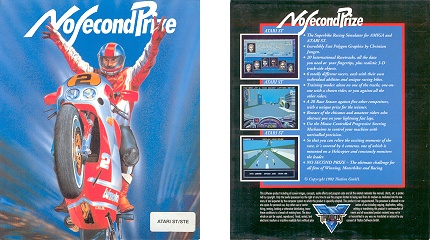 [Photo: No Second Prize box front and rear artwork]