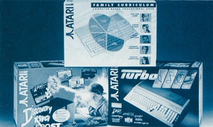 [Photo: Atari's STE package trio]