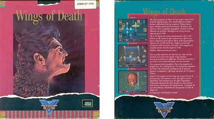 [Photo: Wings of Death box front and rear artwork]