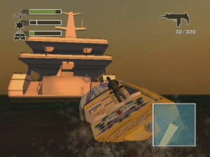 [Screen-shot: You get to drive more than just cars in Driv3r]