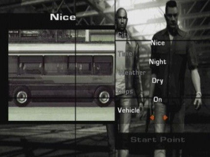 [Screen-shot: Take A Ride menu screen]