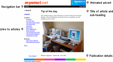 Screen shot of a typical article