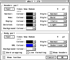 Screen shot of aMail