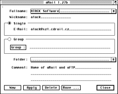 Screen shot of aMail