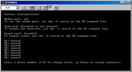 [Screen-shot: Options screen]