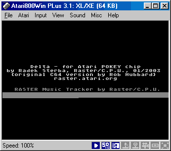 Delta - Atari version (original C64 version by Rob Hubbard)